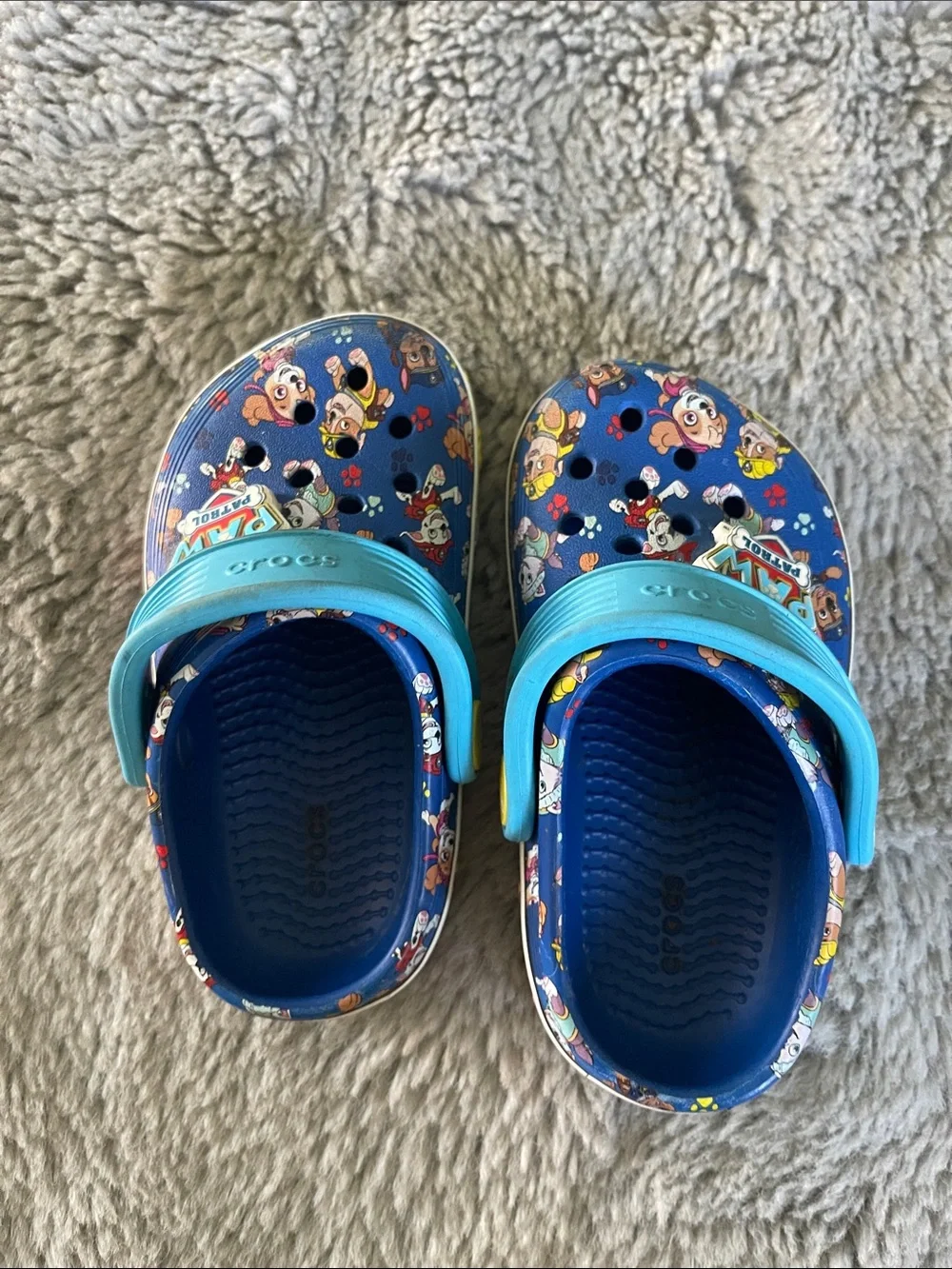 Crocs Paw Patrol Blue Character Slip-On Clogs with Heel Strap